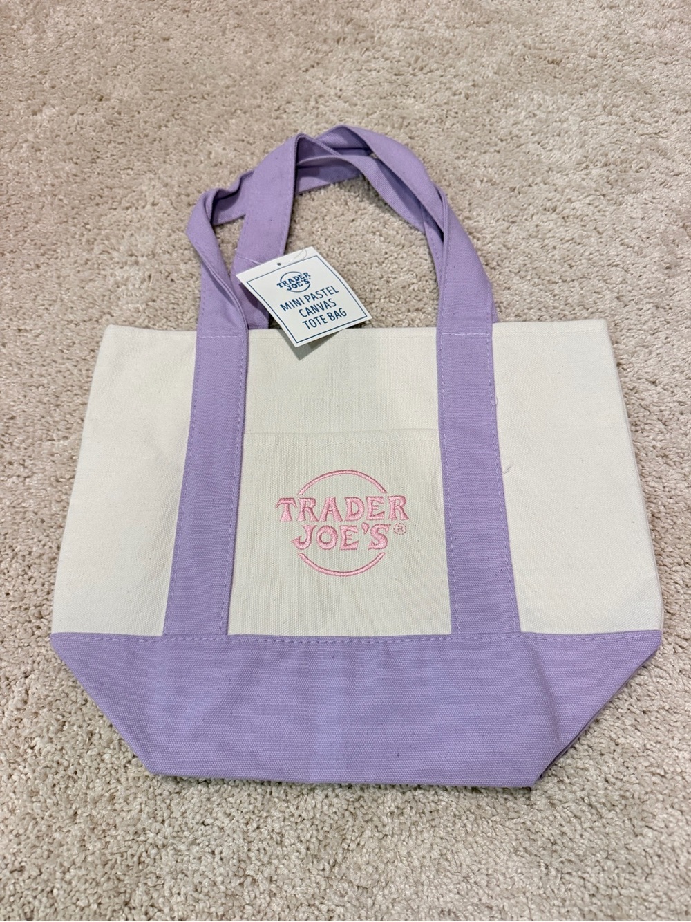 Trader Joe’s Mini Canvas Tote Bag- Lavender